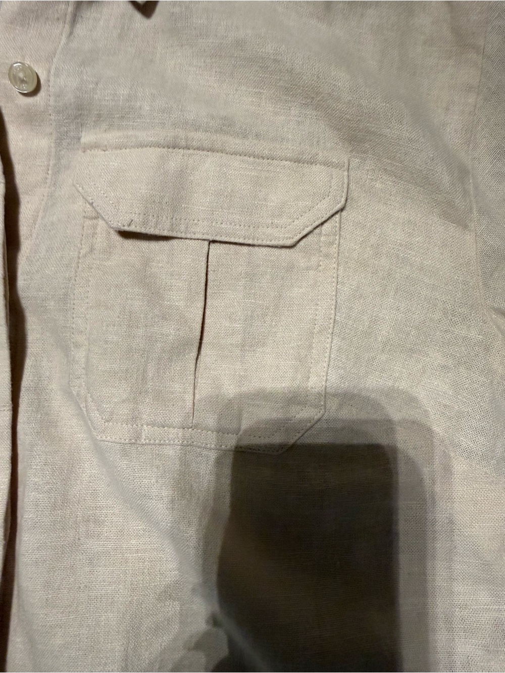 Michael Kors Beige Cropped Utility Shirt - Picture 4 of 7